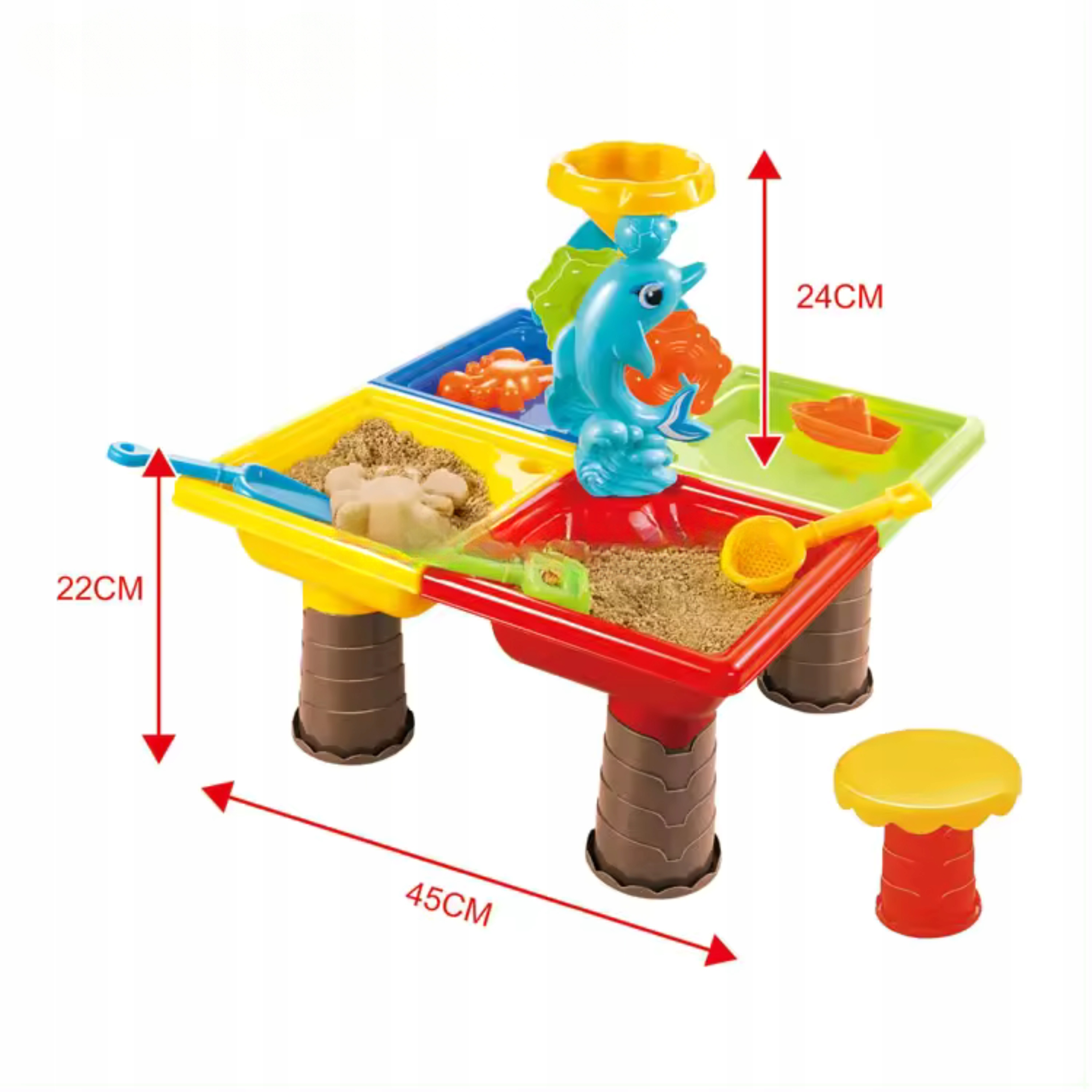 STOLIK WODNY PIASKOWNICA STOLIK DO WODY I PIASKU ZESTAW DO PIASKU Stan opakowania oryginalne