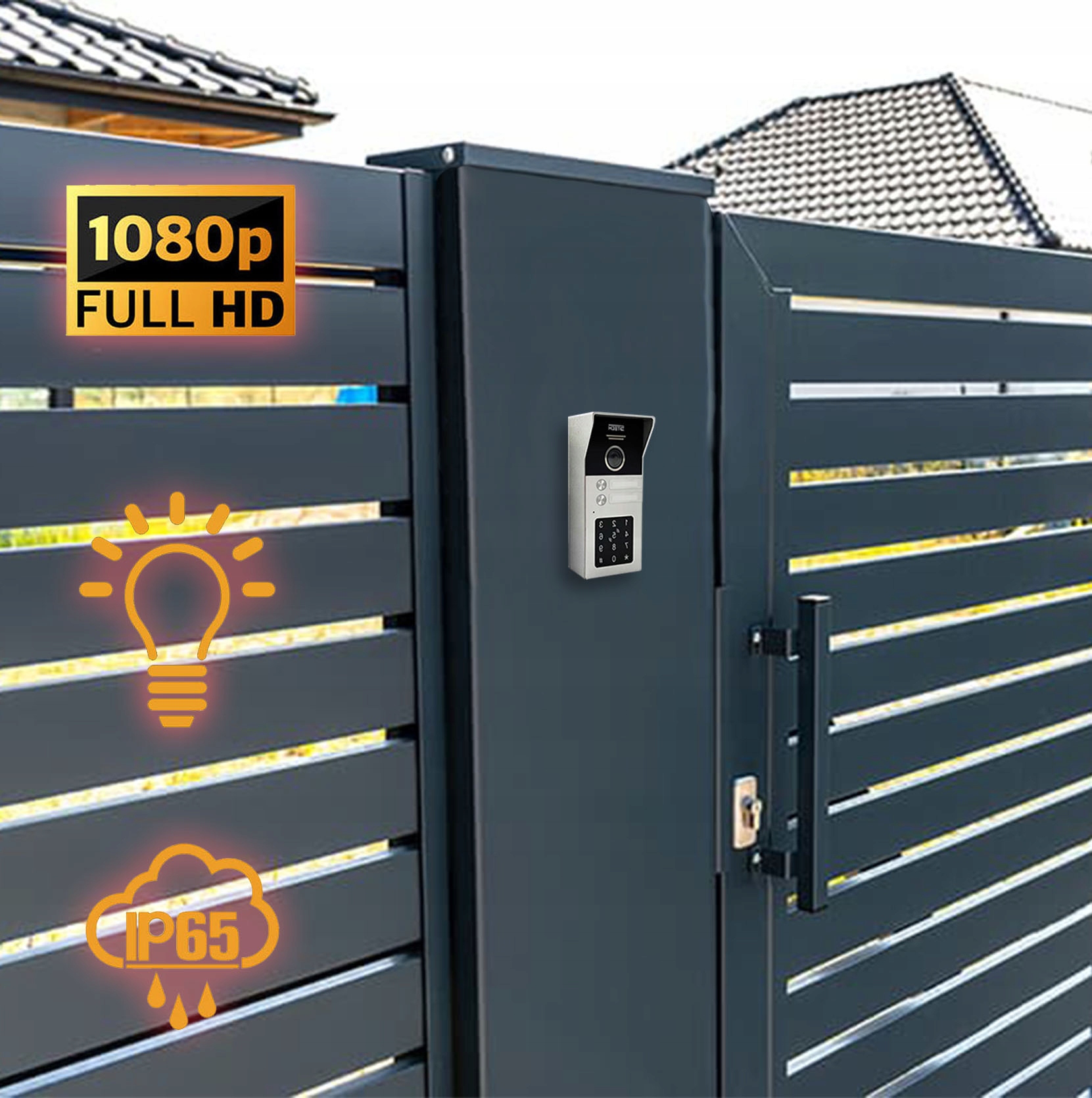 WIDEODOMOFON DWURODZINNY 5TECH 2 MONITORY WIFI SD Marka 5TECH