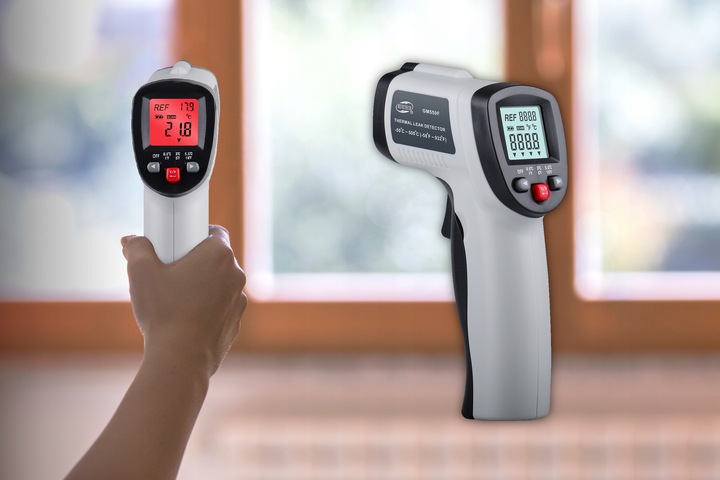 PIROMETR TERMOMETR LASEROWY BEZDOTYKOWY MIERNIK NA PODCZERWIEŃ -50 +500°C Zakres pomiaru temperatury od -50 do 500°C