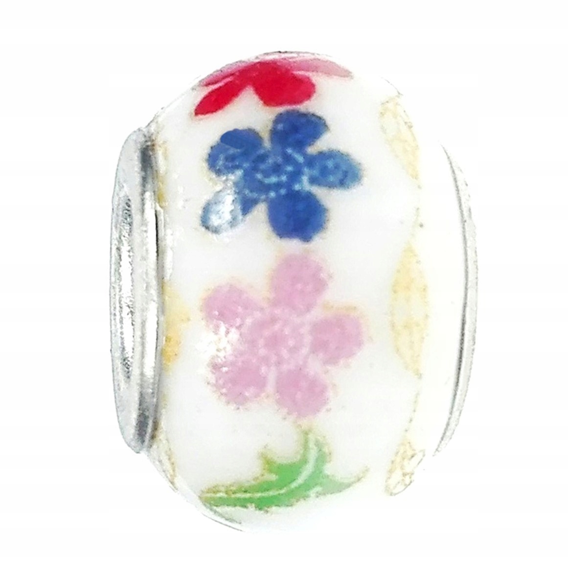 

Zawieszka beads ceramiczny kolorowe kwiaty