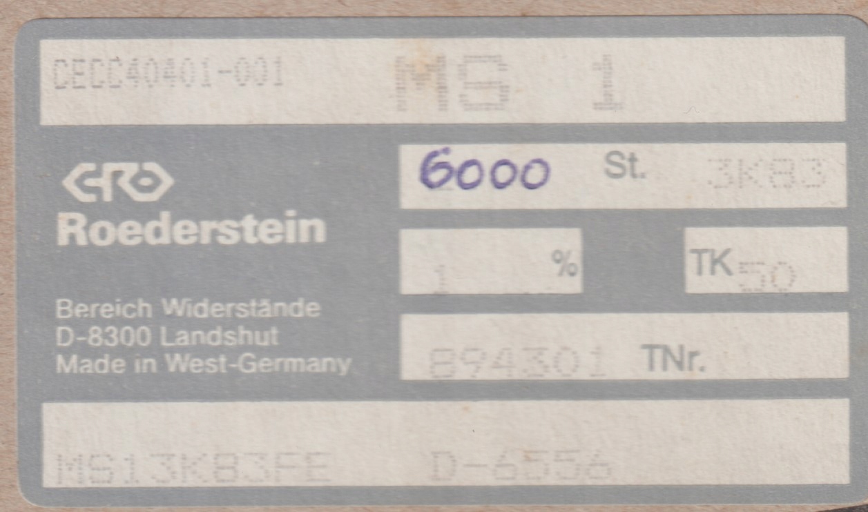[100szt] 3K83 1% 50ppm rezystor Smd minimelf MS1 Roederstein low noise