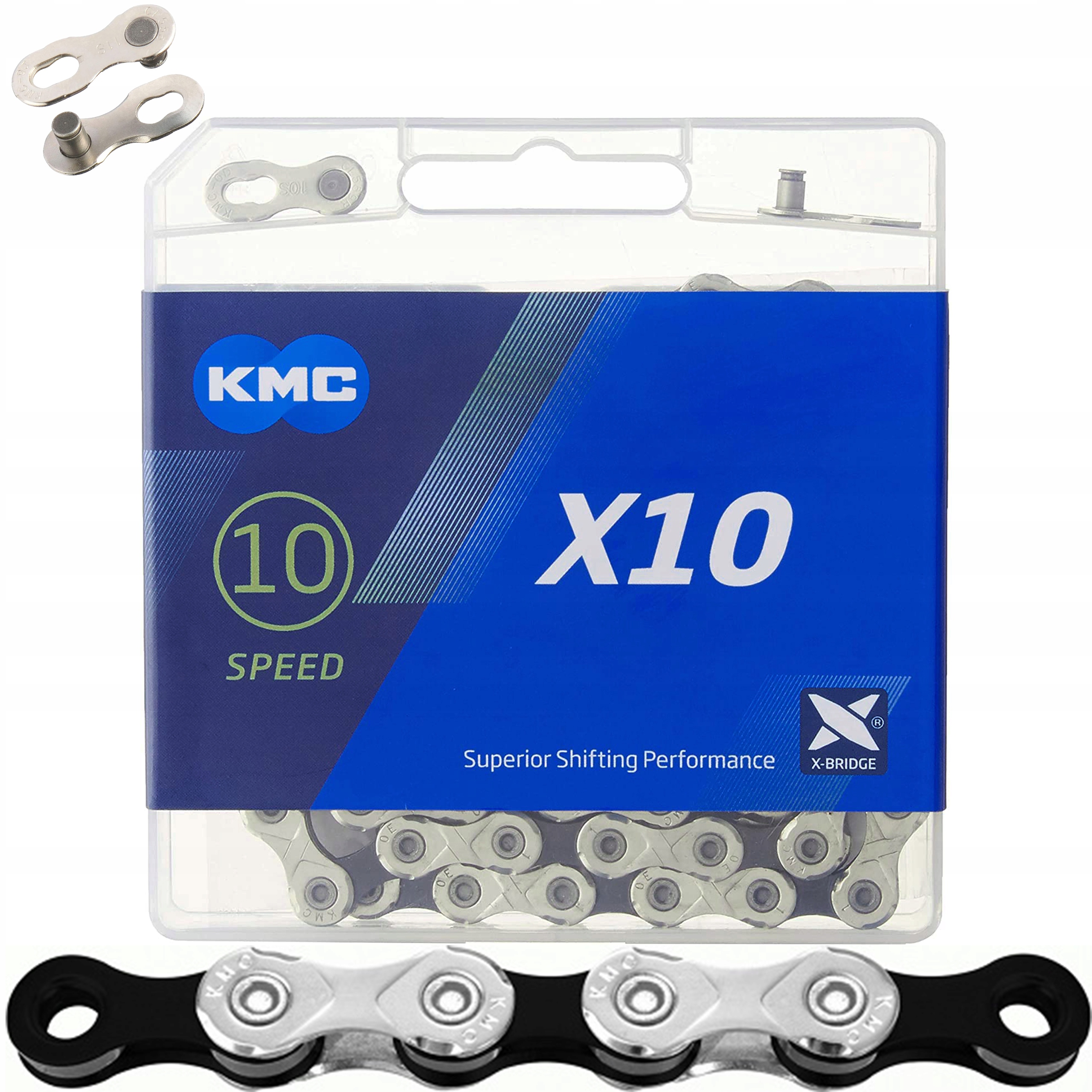 

Łańcuch rowerowy Kmc X10.93 10s Spinka Box