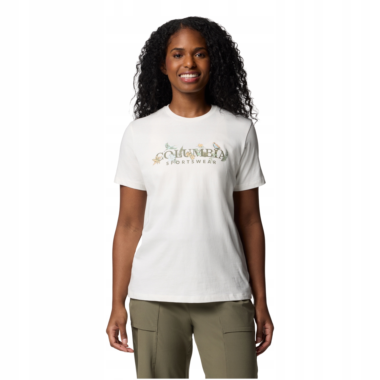 Columbia Boundless Beauty Logo Ss Tee [s] Dámské tričko Bavlna Béžová