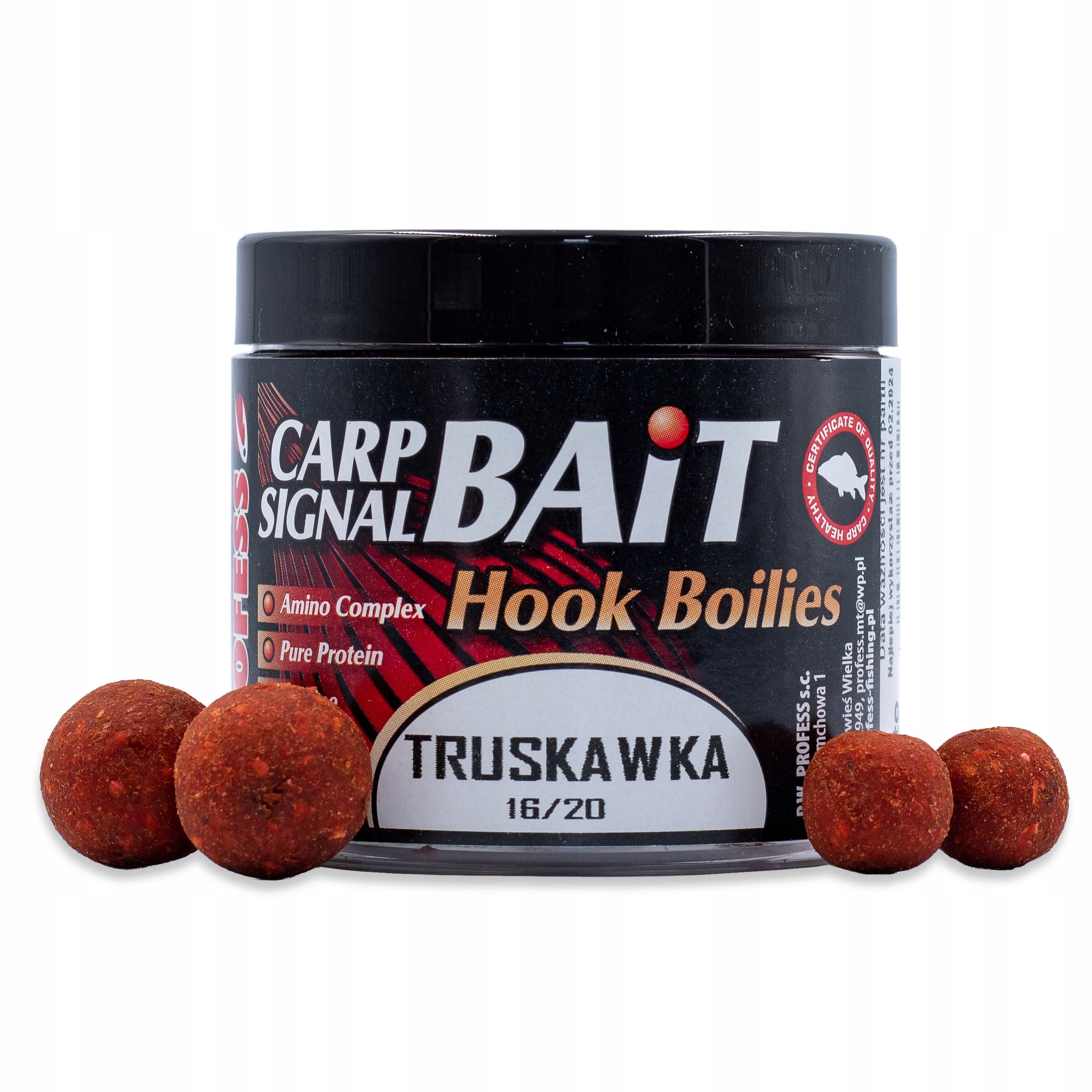 KULKI HACZYKOWE TRUSKAWKA 16/20 mm PROFESS