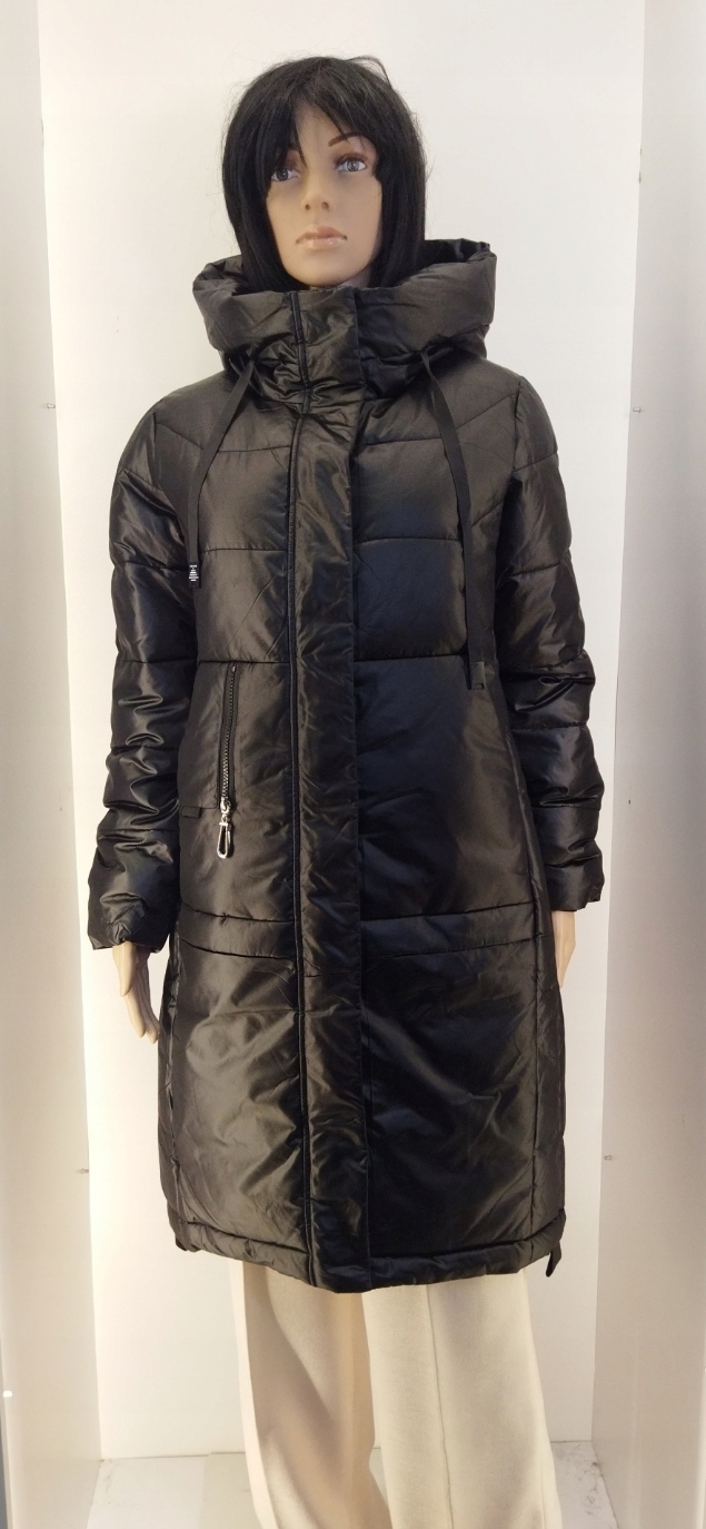 Zimní Bunda Kapuce Na Syntetický Zip Puch Garoff Černá AT-09 r.XXL