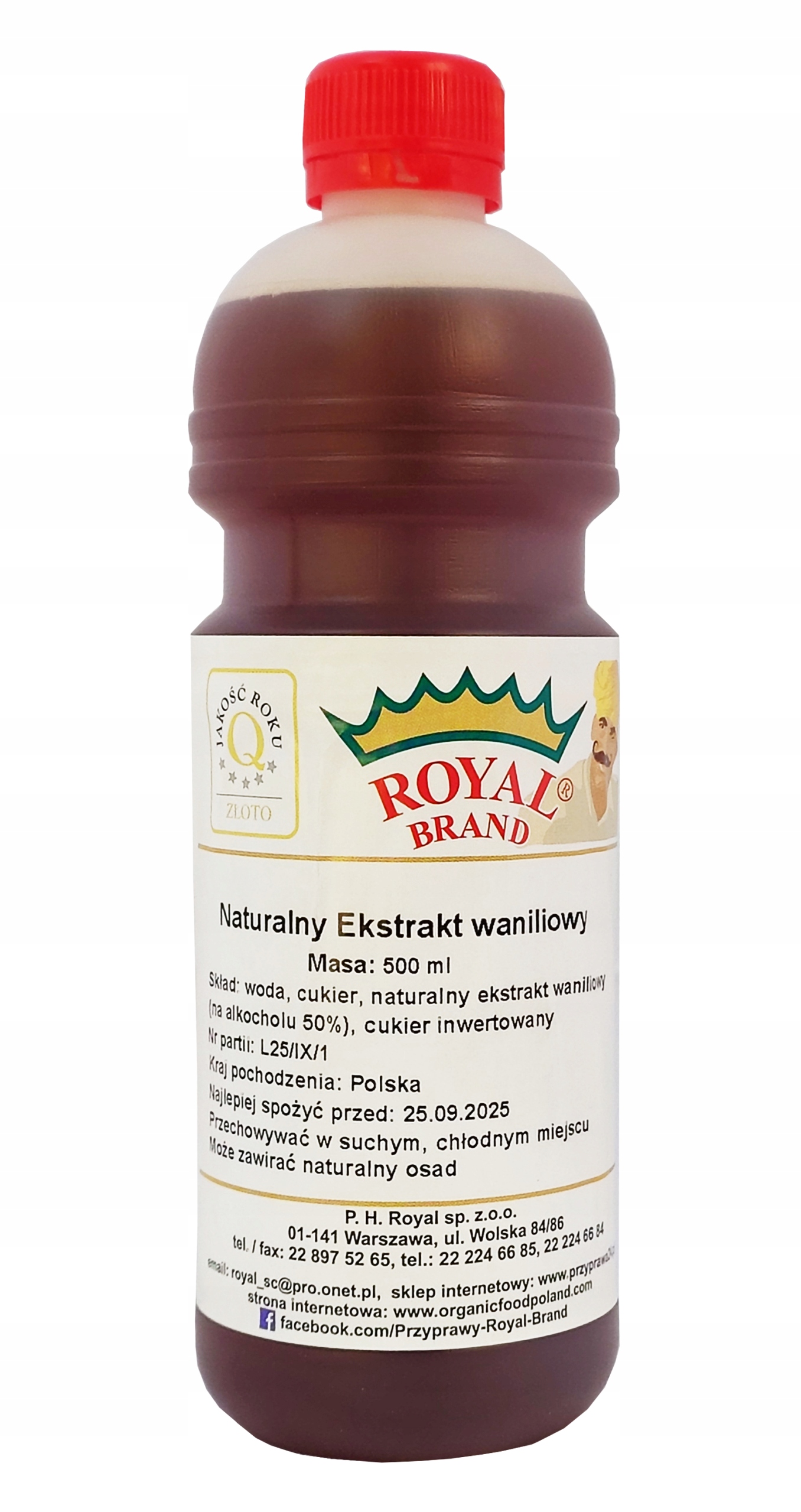 Přírodní vanilkový extrakt Vanilka 500 ml, třída 1