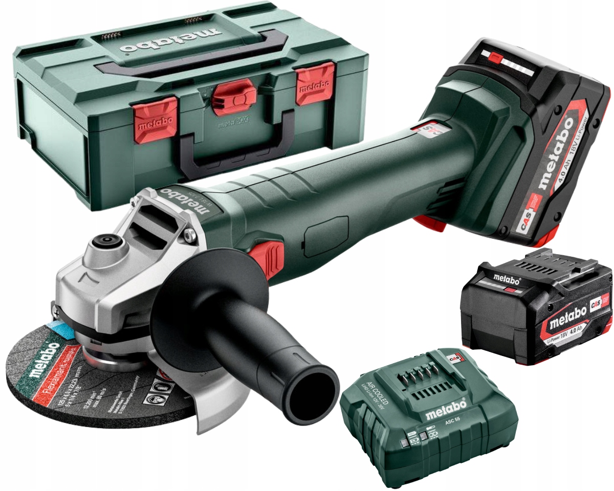 Metabo Szlifierka kątowa 125 mm 2x 4 Ah kątówka