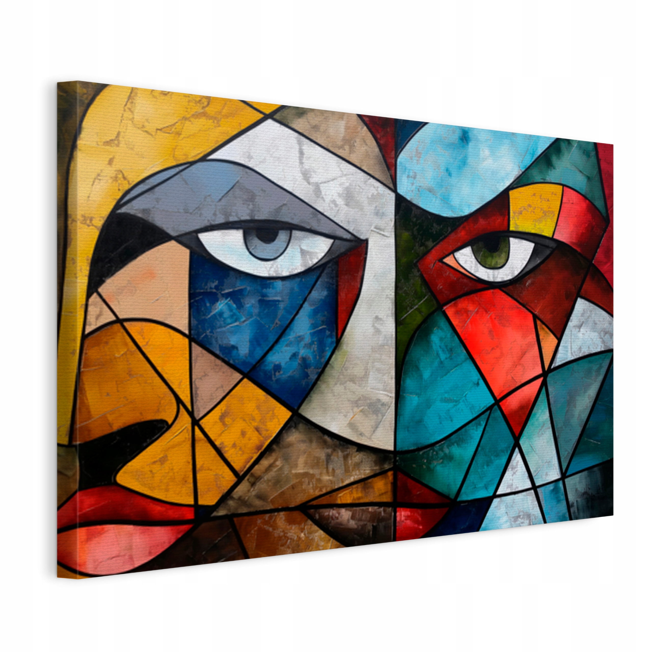 Obraz na plátne Oči tváre Kubizmus do obývacej izby spálne 120x80