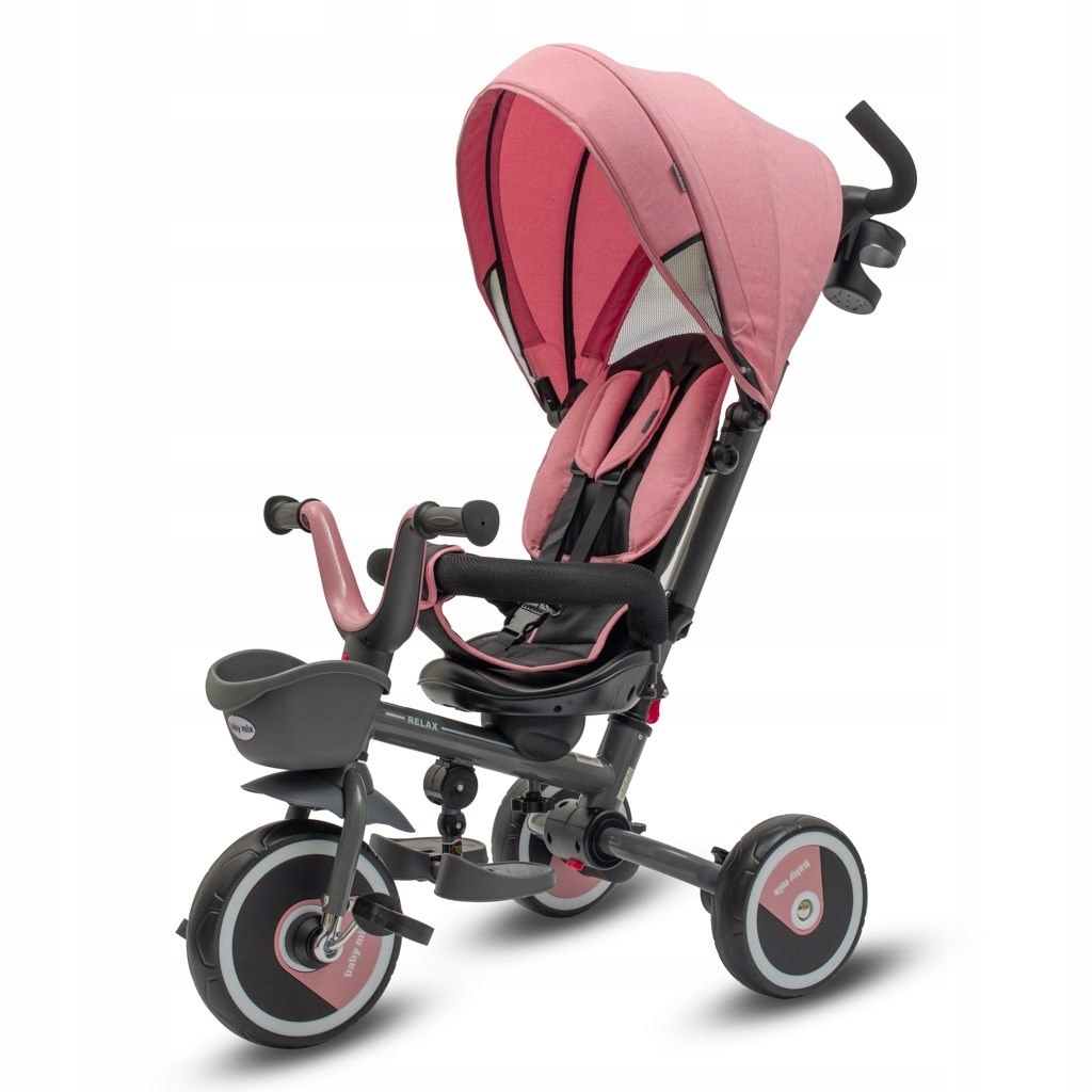 Babymix Rowerek dziecięcy trójkołowy Relax 5w1 365* New Pink