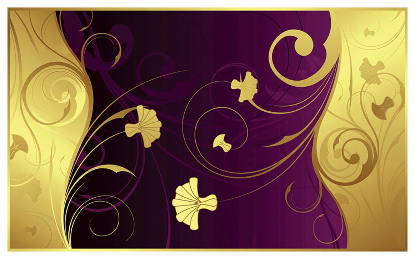 Fototapeta vlies Zlato Fialová Abstrakcia Kvety Elegancia 416x254 lepidlo