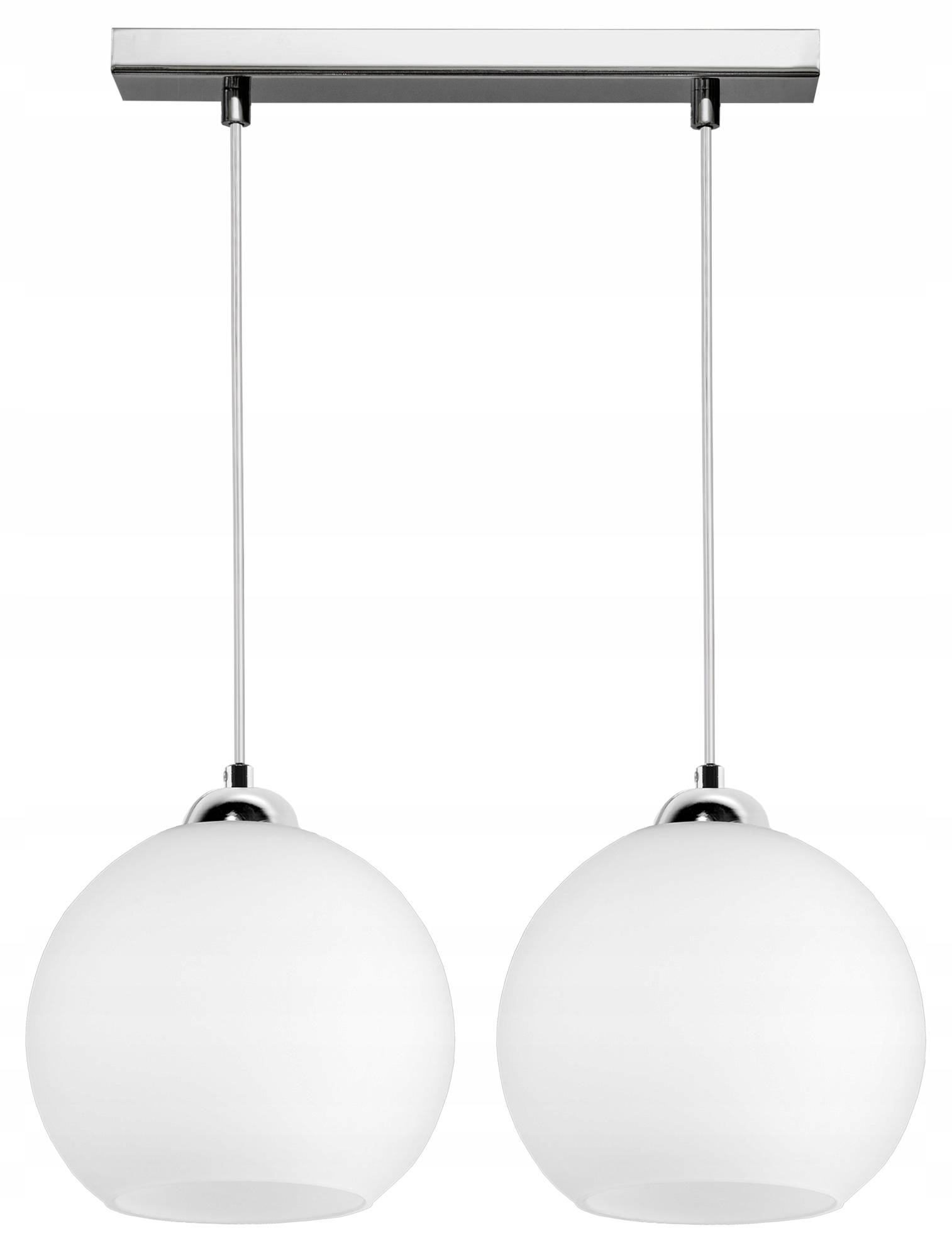 

Lampa Wisząca Plafon Żyrandol Szkło Kule Chrom Led