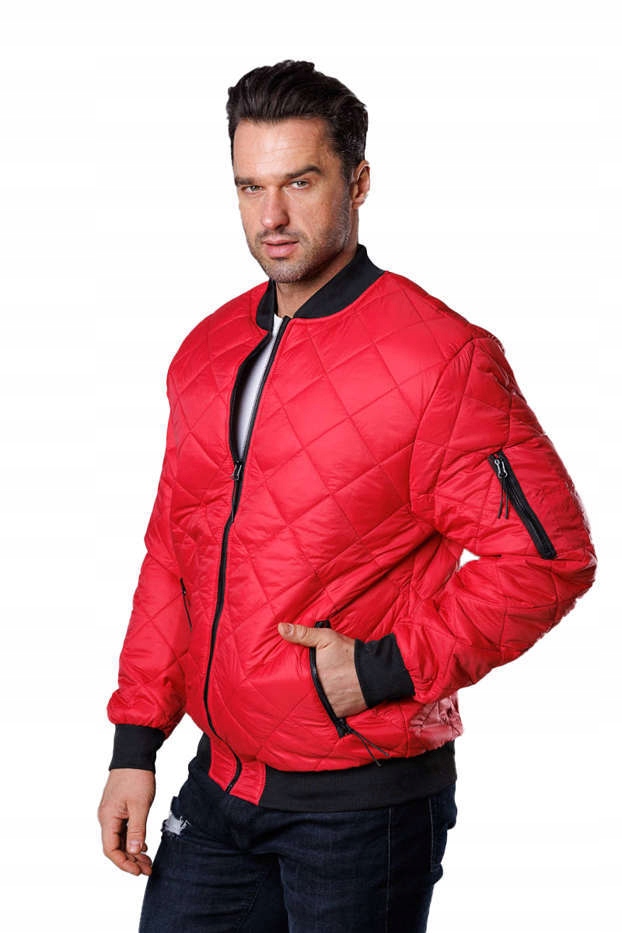 Pánská Bomber Bunda MY01 Červená XL