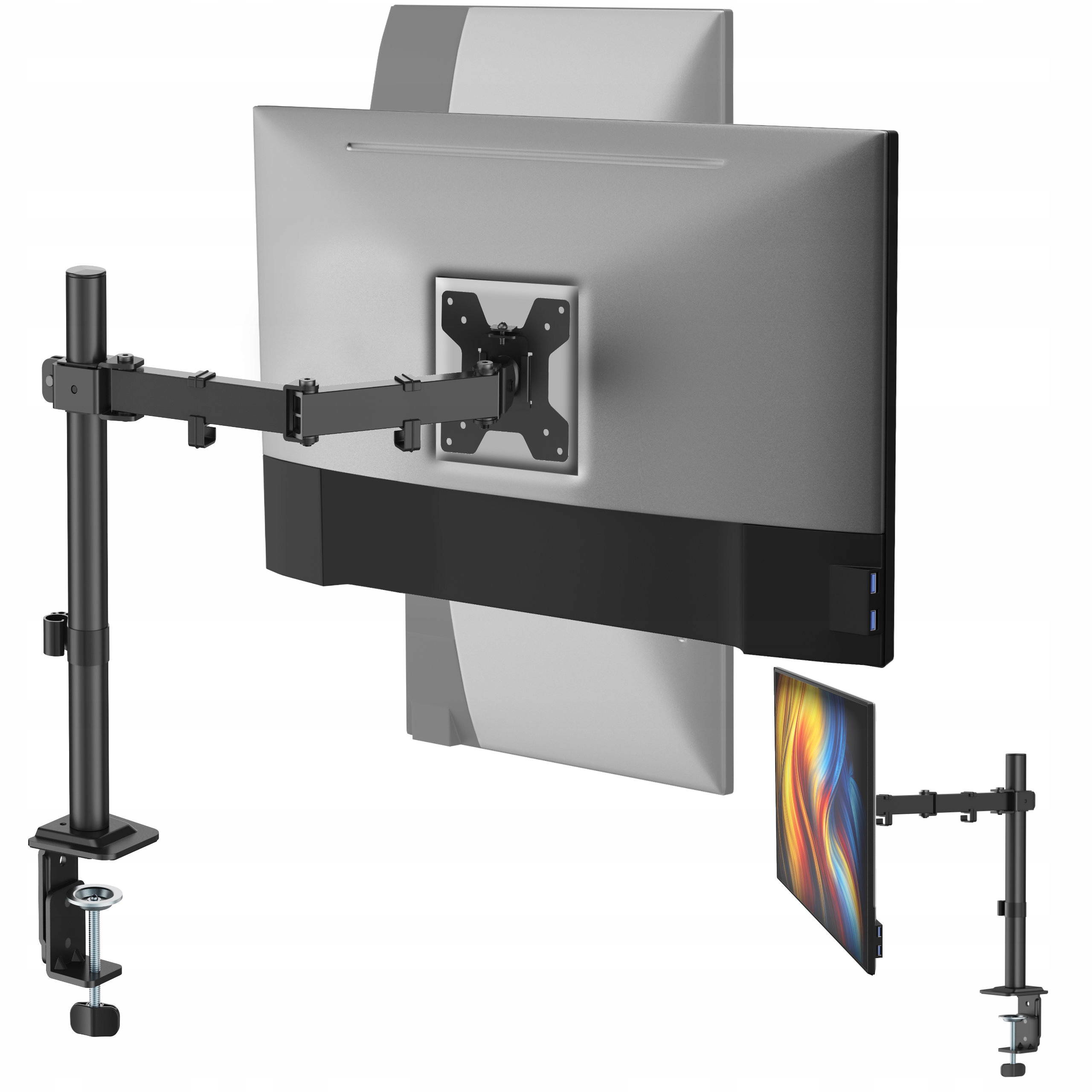 Uchwyt na monitor 18-32 cale 10kg biurkowy uniwersalny regulowany
