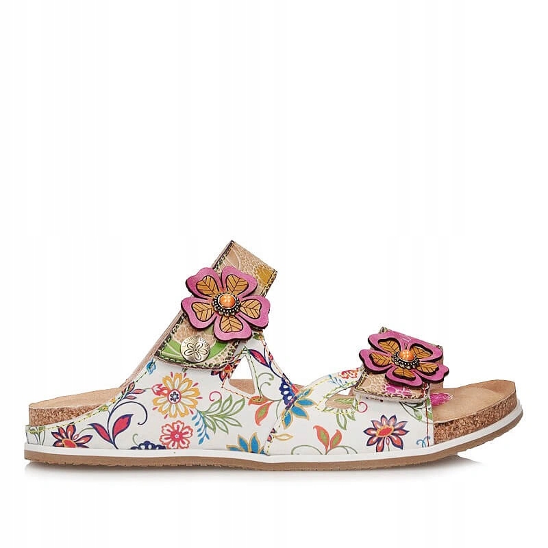 Nazouváky pantofle Laura Vita Brcyano 32- Beige F6 béžové, nazouvací, kožené