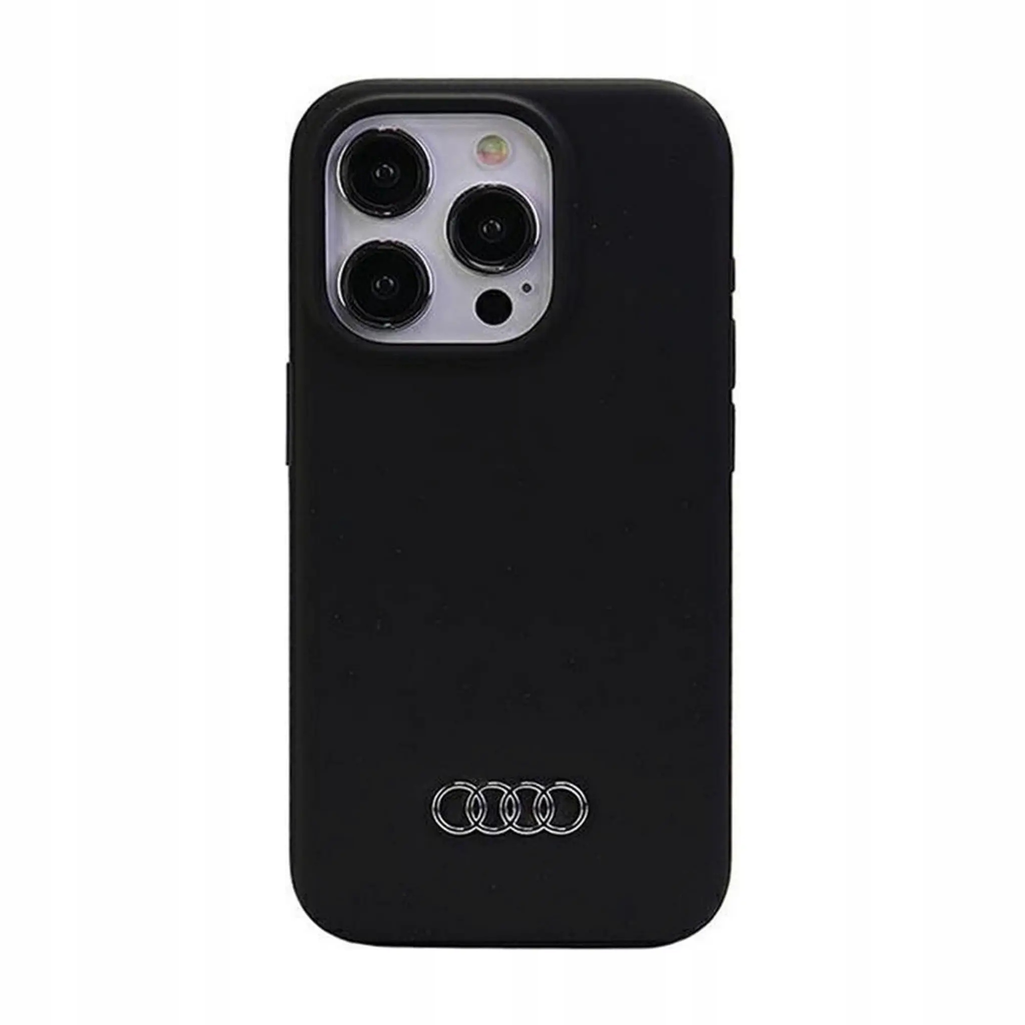 Silikonowe etui Audi, czarne iPhone 15 Pro Max