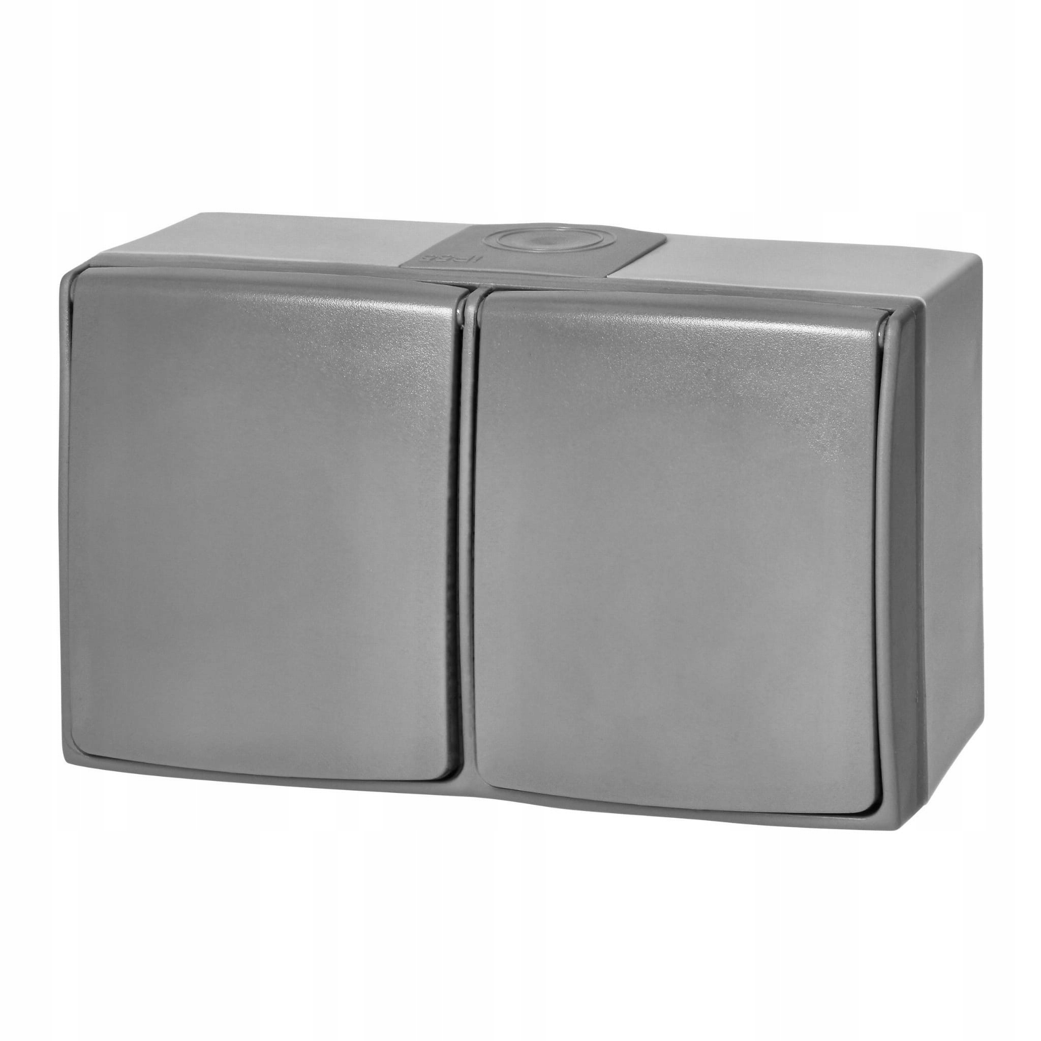 Gniazdo podwójne 2x2P+Z IP55 hermetyczne szaro-grafitowe z klapką Przeznaczenie Elektryczne