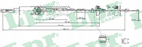 LINKA CIĘGŁO SPRZĘGŁA C0240C LPR CITROEN FIAT Stan opakowania oryginalne