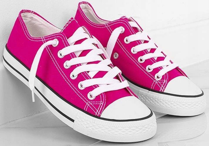 FUKSJA RÓŻOWE KLASYCZNE TRAMPKI TENISÓWKI 39 Rozmiar US 8