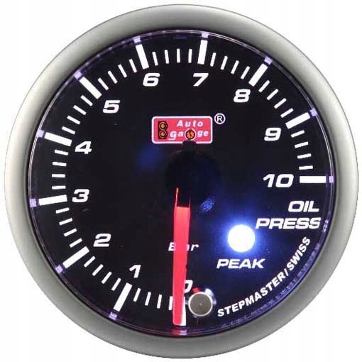 Indikátor tlaku oleja AutoGauge Sm Peak Amber 2 Farby Led podsvietenia