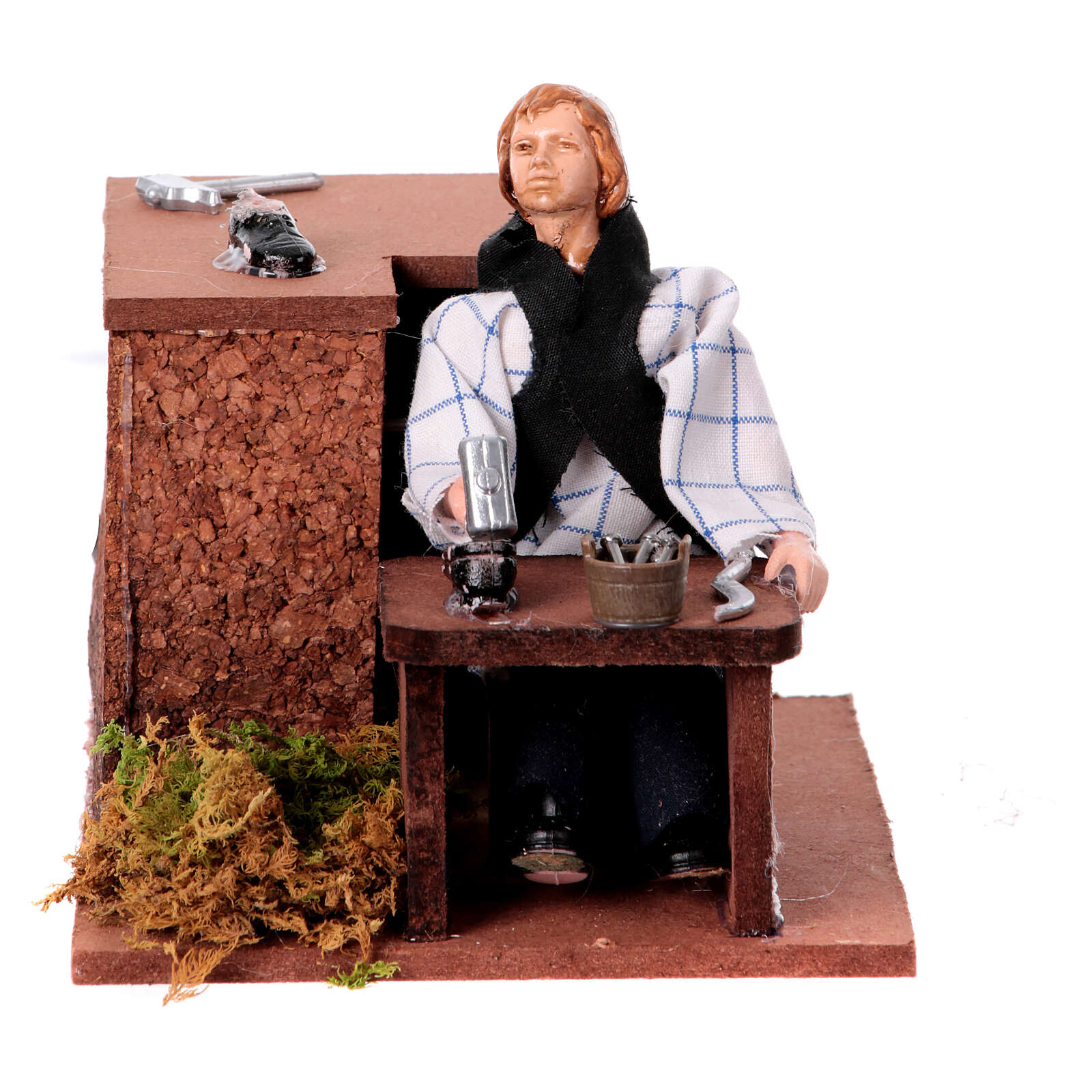 Elektrická Pohyblivá Figúrka Do Šopky "pracujúci Obuvník" pre figúrky 12 cm