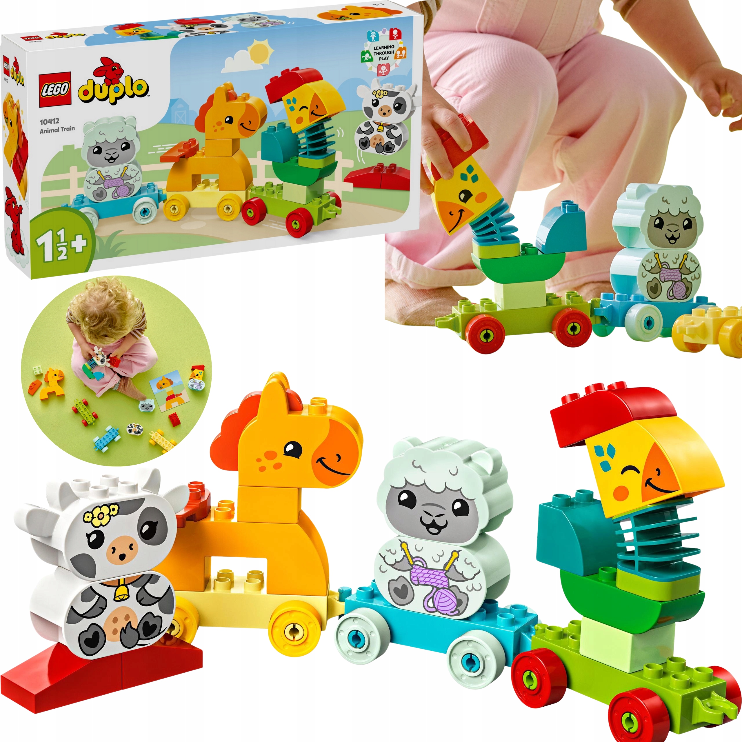 Lego Duplo Pociąg Z Zwierzętami Zestaw Klocków Klocki Konstrukcyjne