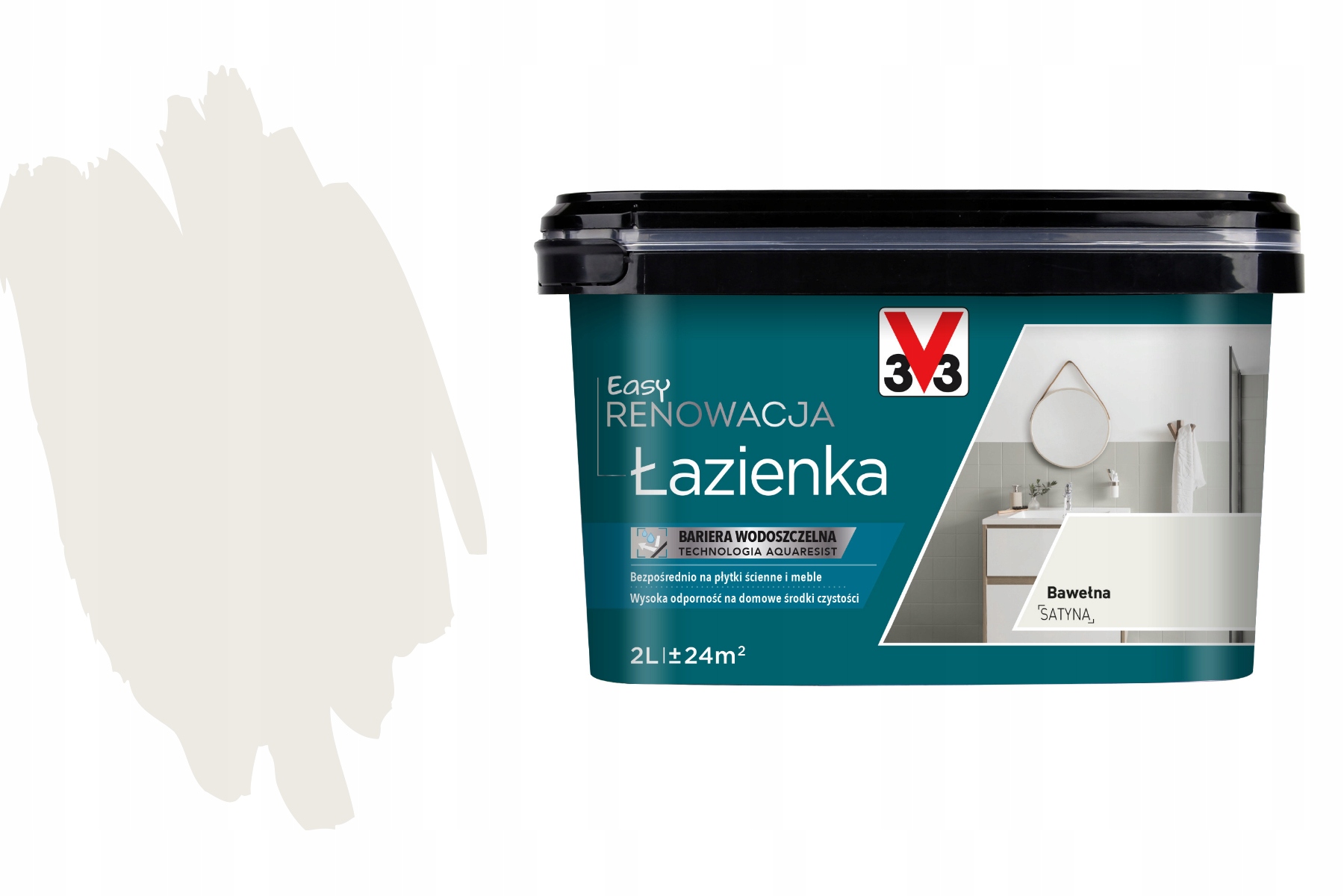 3V3 Akrylová farba Eko Vodná dlažba Pvc Rýchla obnova Keramický obklad 2L