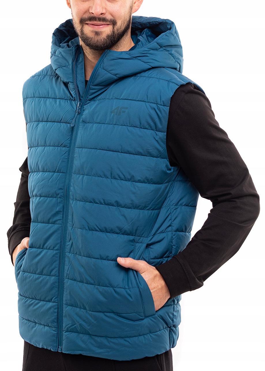 Vesta Bunda 4F Pánská S Kapucí Vesta Sportovní Péřová vel L