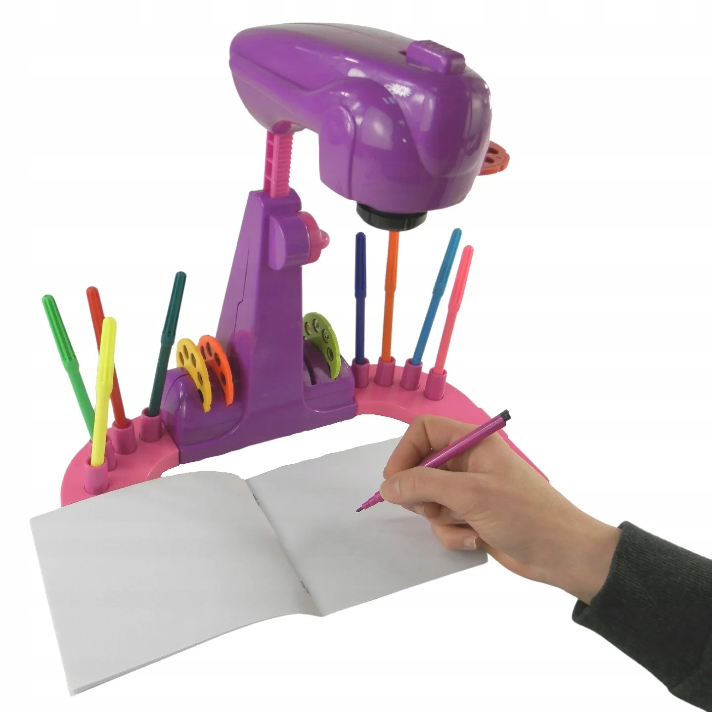 Projektor rzutnik do nauki rysowania mazaki slajdy różowy YM133 Marka Luxma