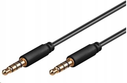 Kabel Premiumcord Jack 3,5 mm 4-pinowy M/M 2 m do Apple iPhone, iPad, iPod