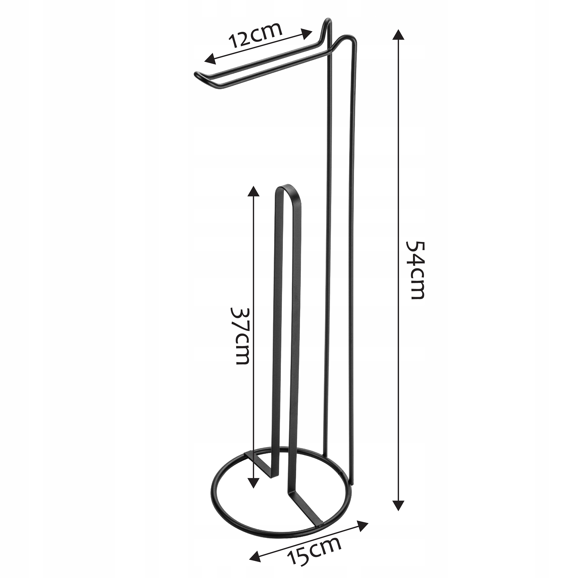 STOJAK UCHWYT NA RĘCZNIK PAPIEROWY PAPIER CZARNY LOFT STYLOWY DO ŁAZIENKI Kod producenta K686