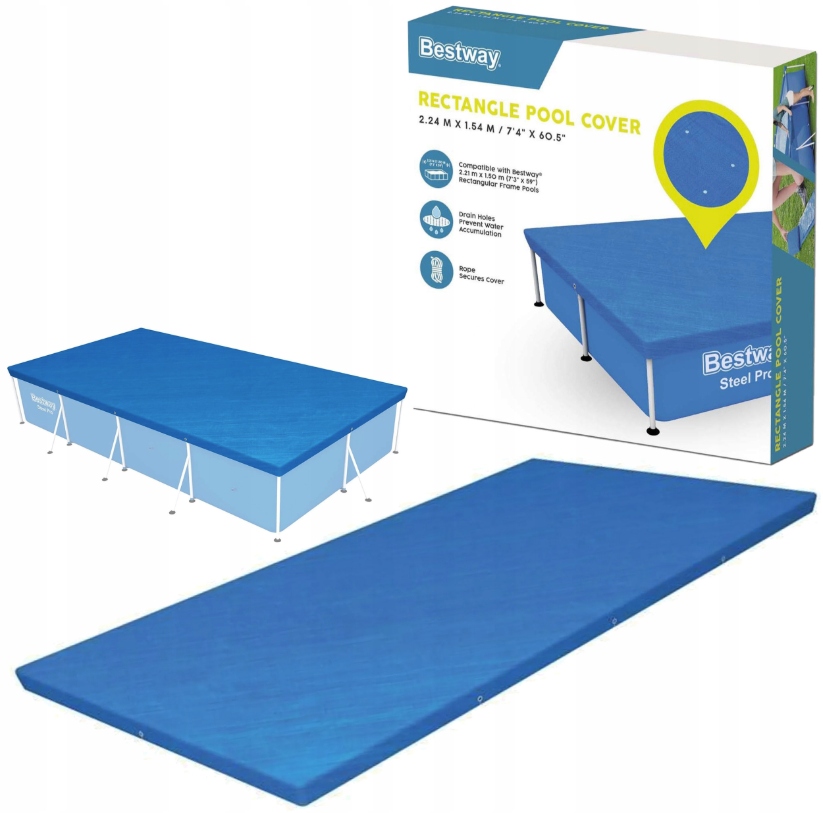 Bestway 58103 Pokrywa Prostokątna Do Basenu