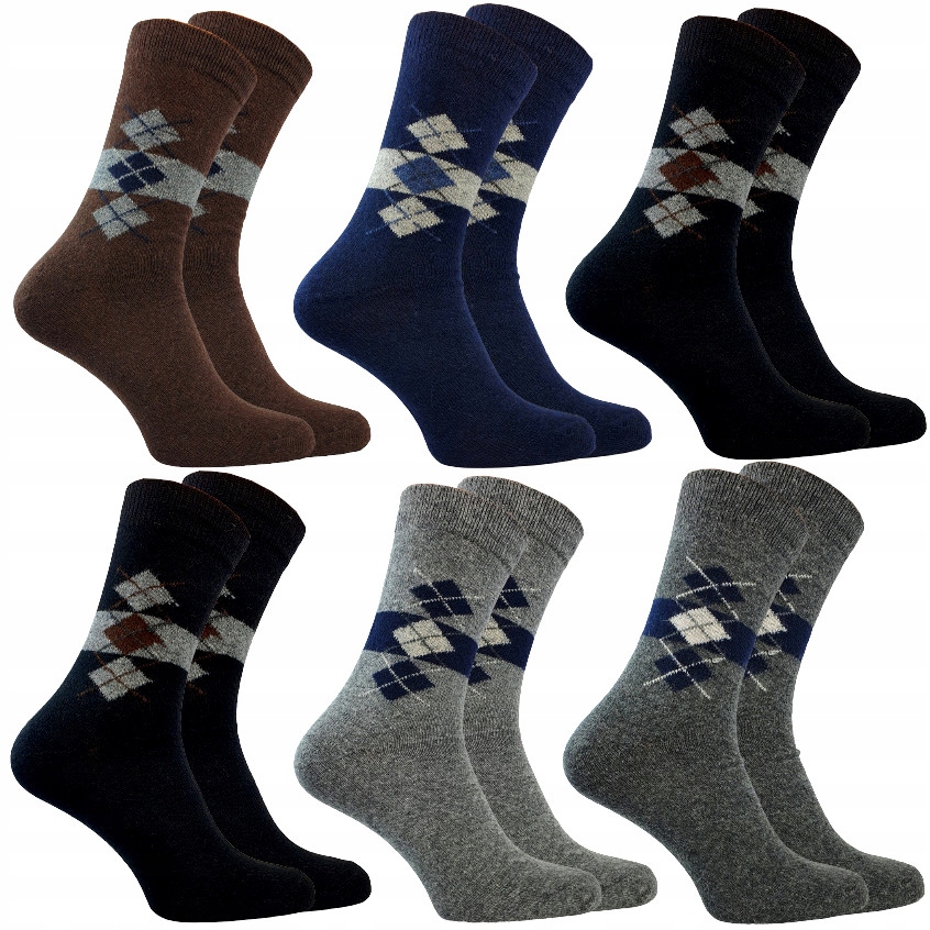 

6x Wełniane Skarpety Męskie Ciepłe Angora Robocze