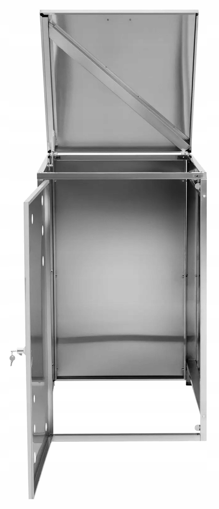 Osłona na kosz na śmieci 240L stal nierd 118cm Uniprodo UNI_WBC_09 10250939