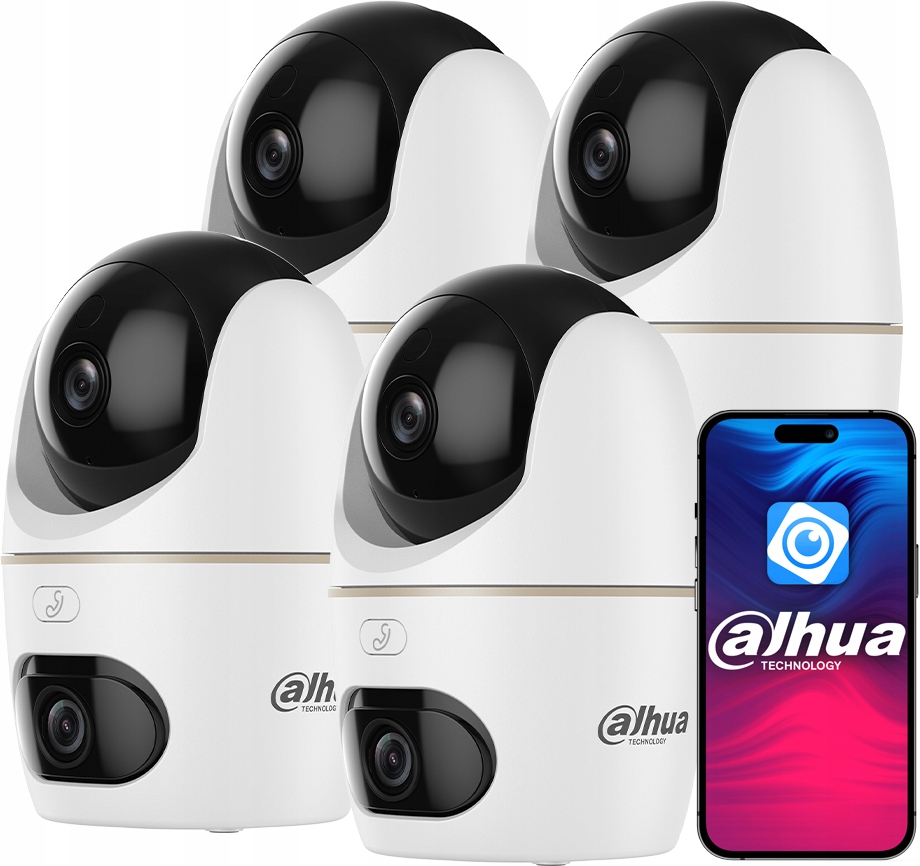 Čtyři otočné kamery WiFi 5Mpx 5Mpx Dahua H5D-5F Hero Series Dual Light