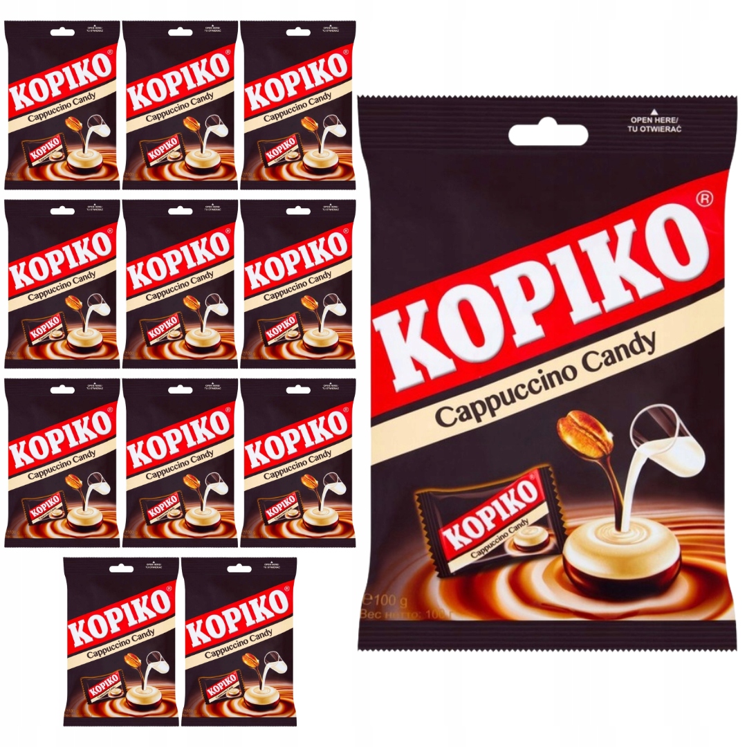 Levně Kopiko Cappuccino Bonbóny kávové 100 g x 12 kusů