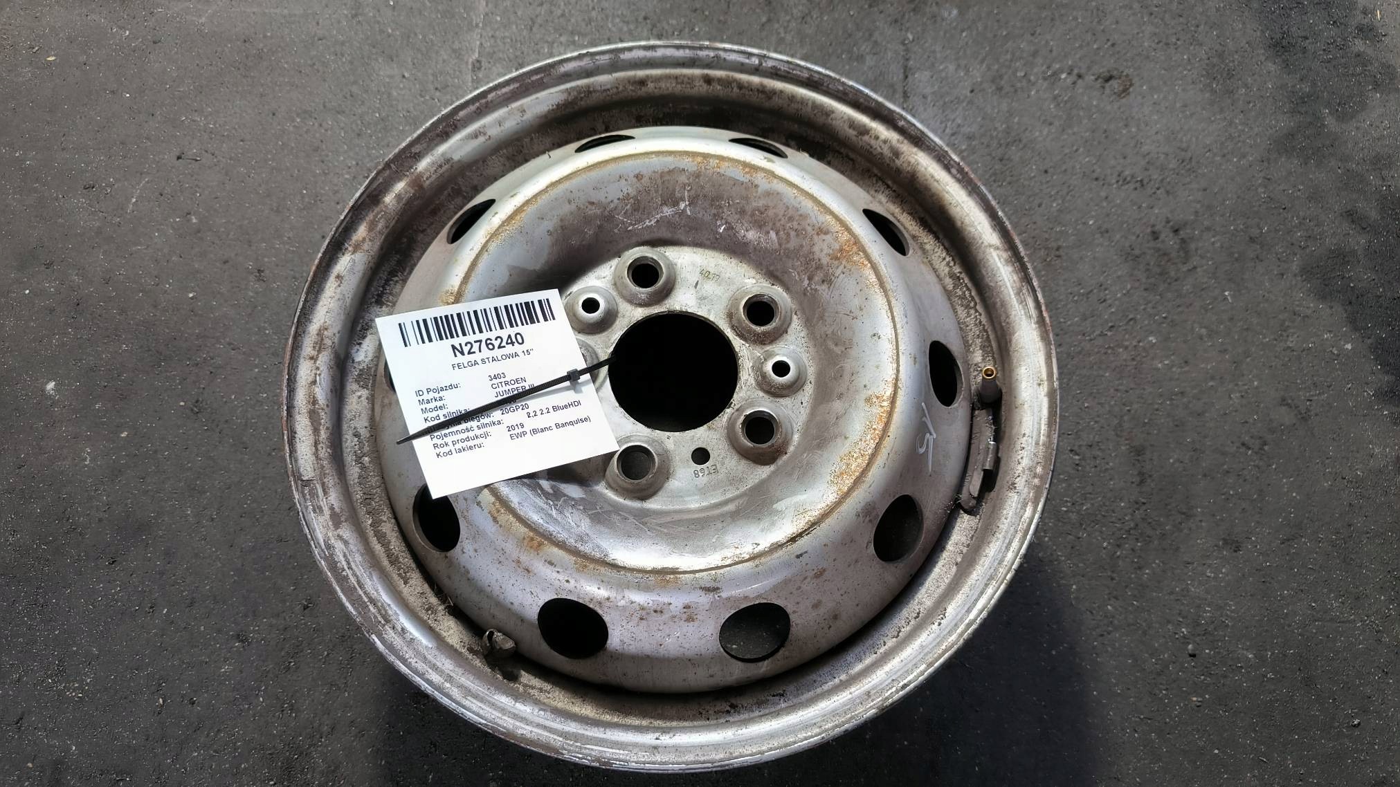 disk STALOWA 15'' 5X118 CITROEN JUMPER III