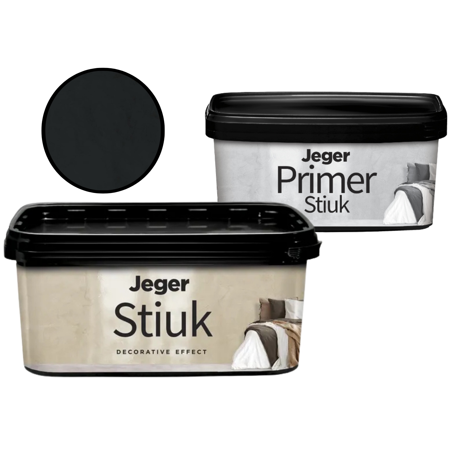 Zestaw Dekoracyjny Efekt Marmuru Stiuk Carbon 2L Primer Stiuk 1L