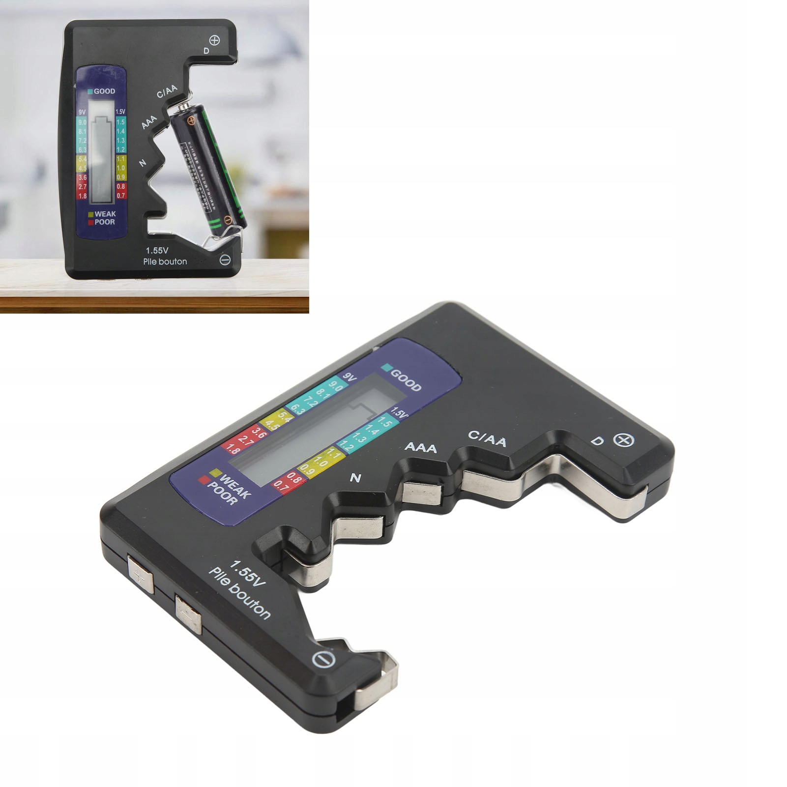 TESTER MIERNIK BATERII i AKUMULATORKÓW CYFROWY