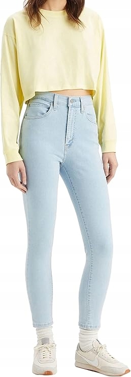 Levi's Džíny Úzké Nohavice Vysoký Stav Javor Modrý 24/30 7AA