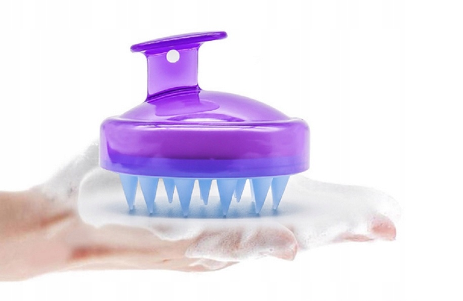 

Silikonowa szczotka do masażu głowy i skóry