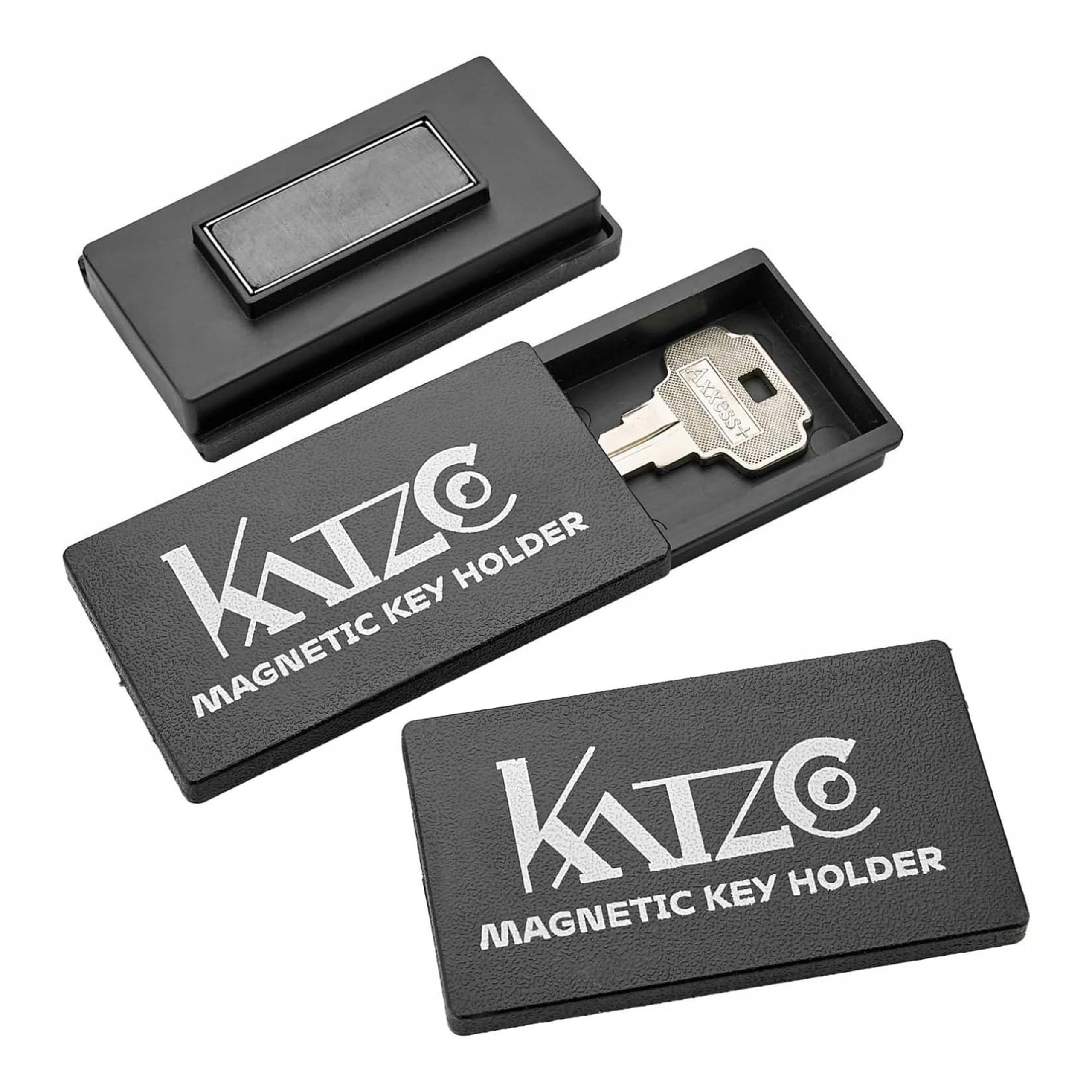 Skrytka na klucze schowek na klucze magnetyczna mocny magnes 3x7 cm czarny