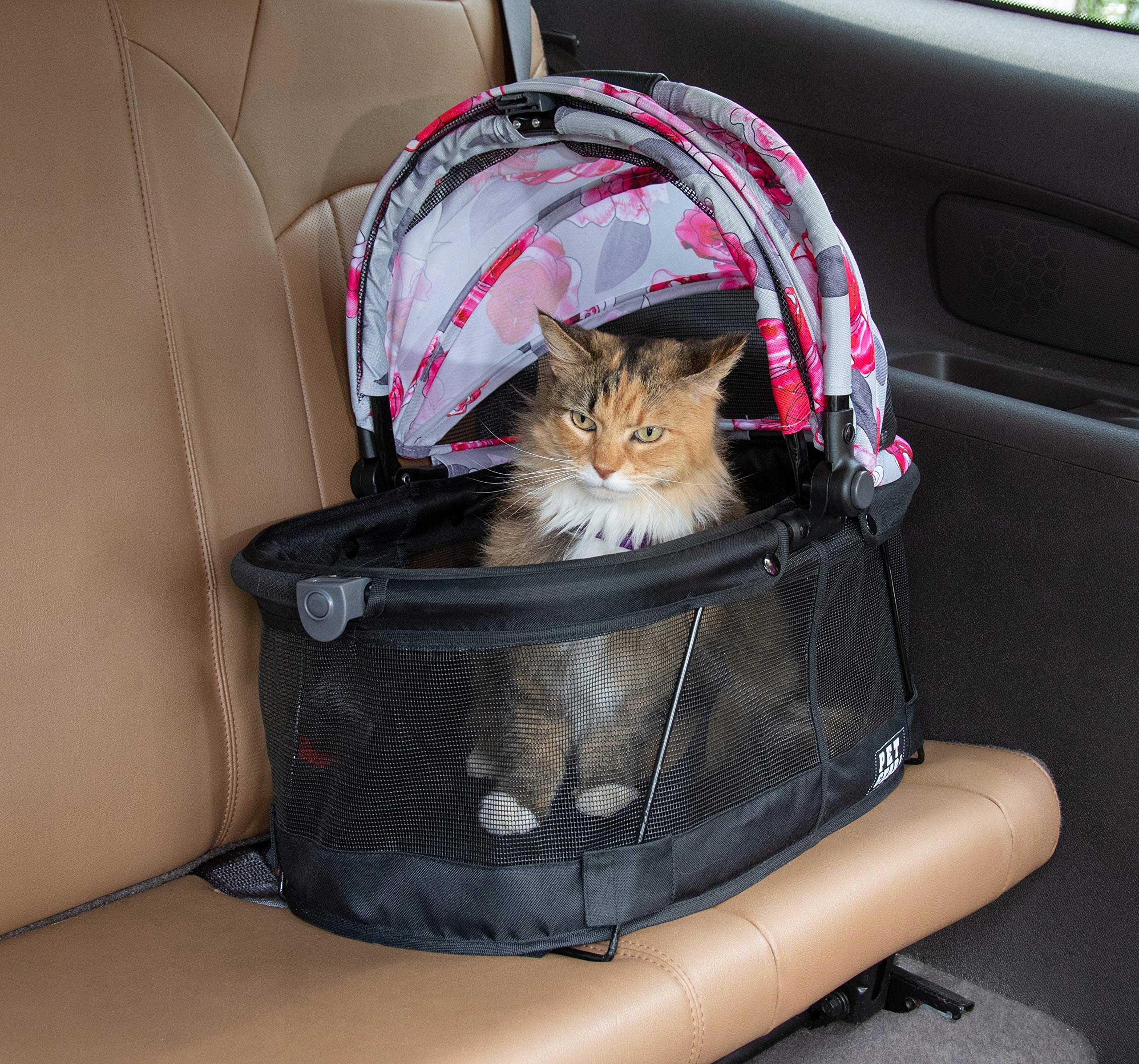 PET GEAR Torba Transportowa I Fotelik Samochodowy Dla Psów I Kotów Kwiatowy — miniatura 7