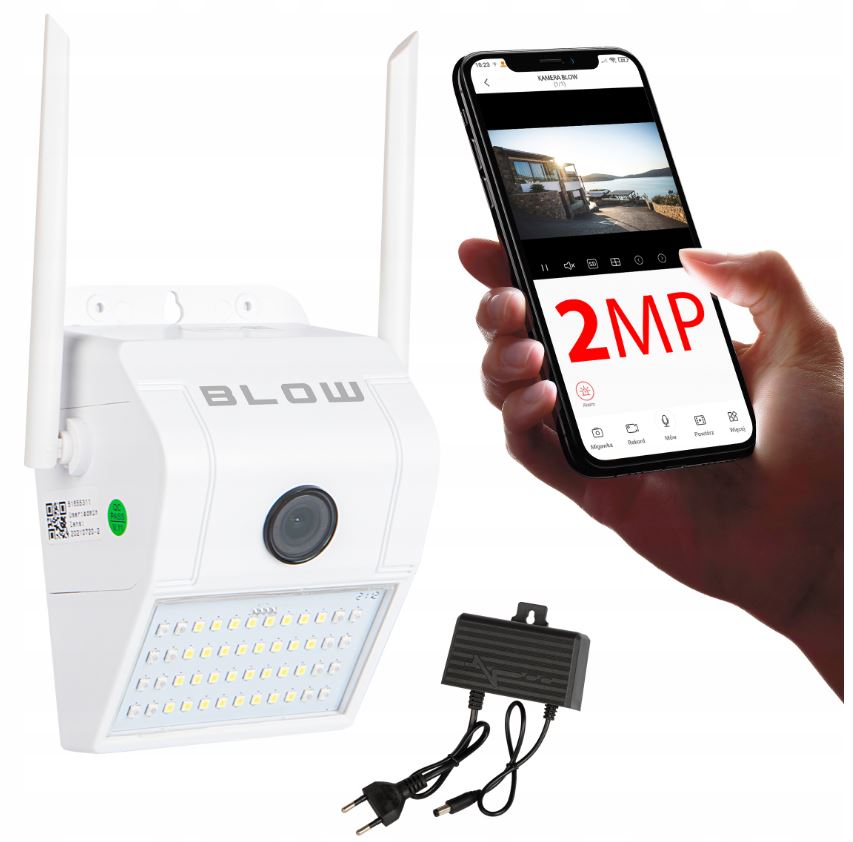 Blow Kamera IP WiFi 2MP z lampą LED H412 BLOW WiFi