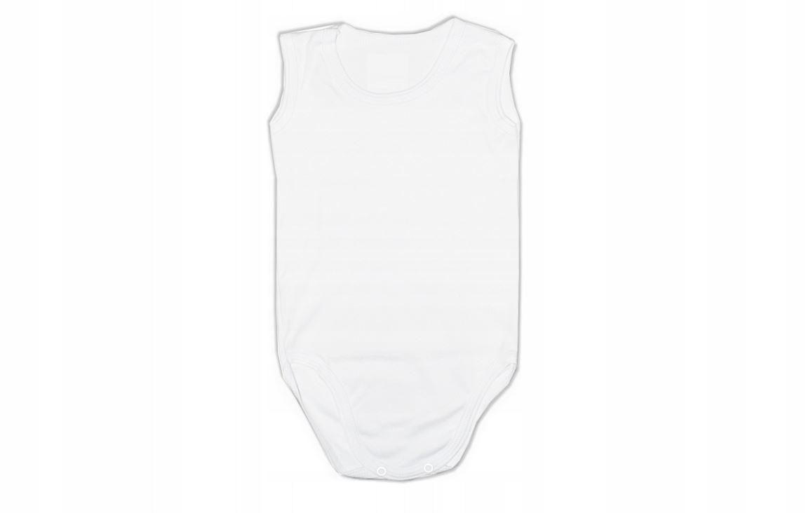 

Body ramiączko bez rękawków Basic Białe 104