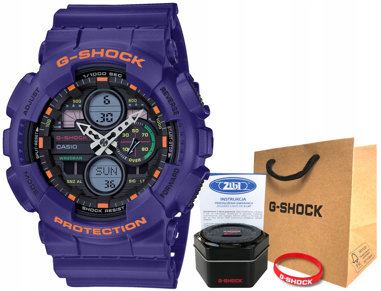 

Zegarek Casio G-shock GA-140 -6AER 20BAR hologram
