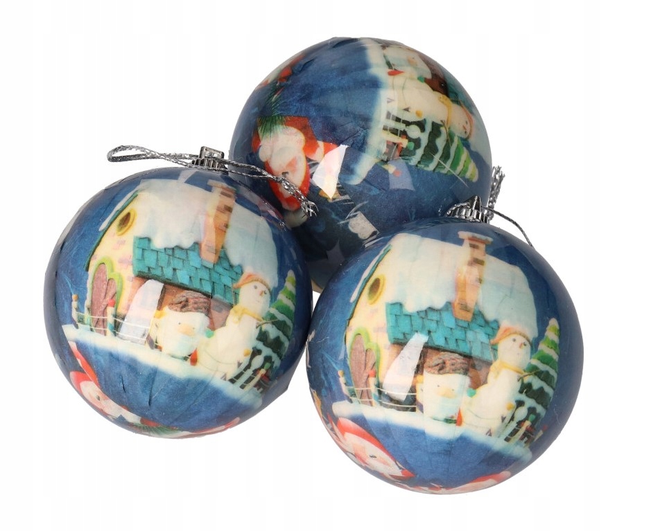

Bombki Plastikowe Na Choinkę Stroik 3 Szt 5 CM