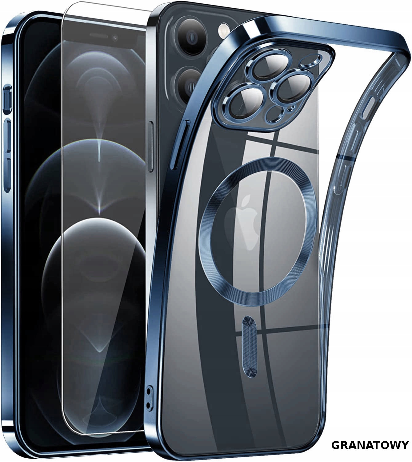 ETUI MAGNETYCZNE DO MAGSAFE DO APPLE IPHONE 12 PRO COLOUR CASE +SZKŁO Stan opakowania oryginalne