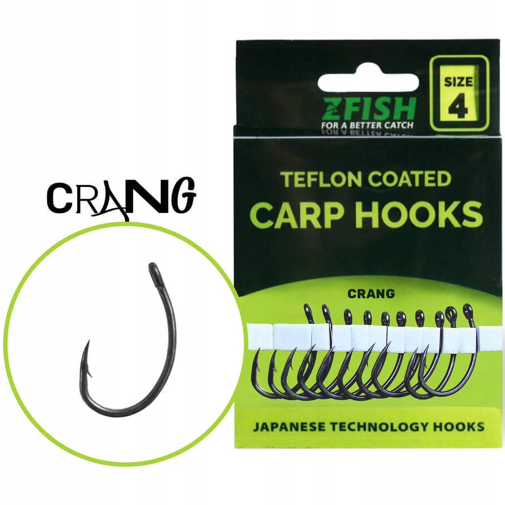 Haczyki Karpiowe Zfish Crang Teflonowe NR.6