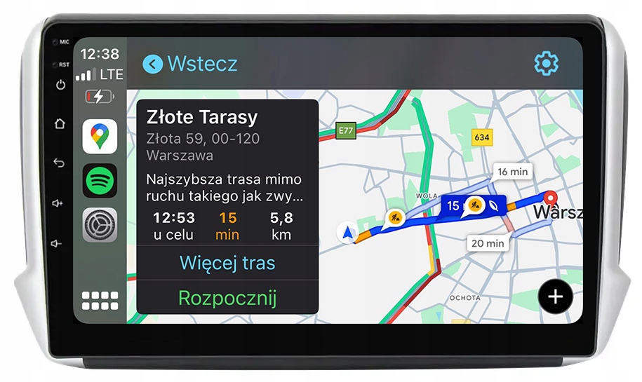 Peugeot 208 2008 Android Carplay Rádio Navigace 8 GB/128 Gb Dsp