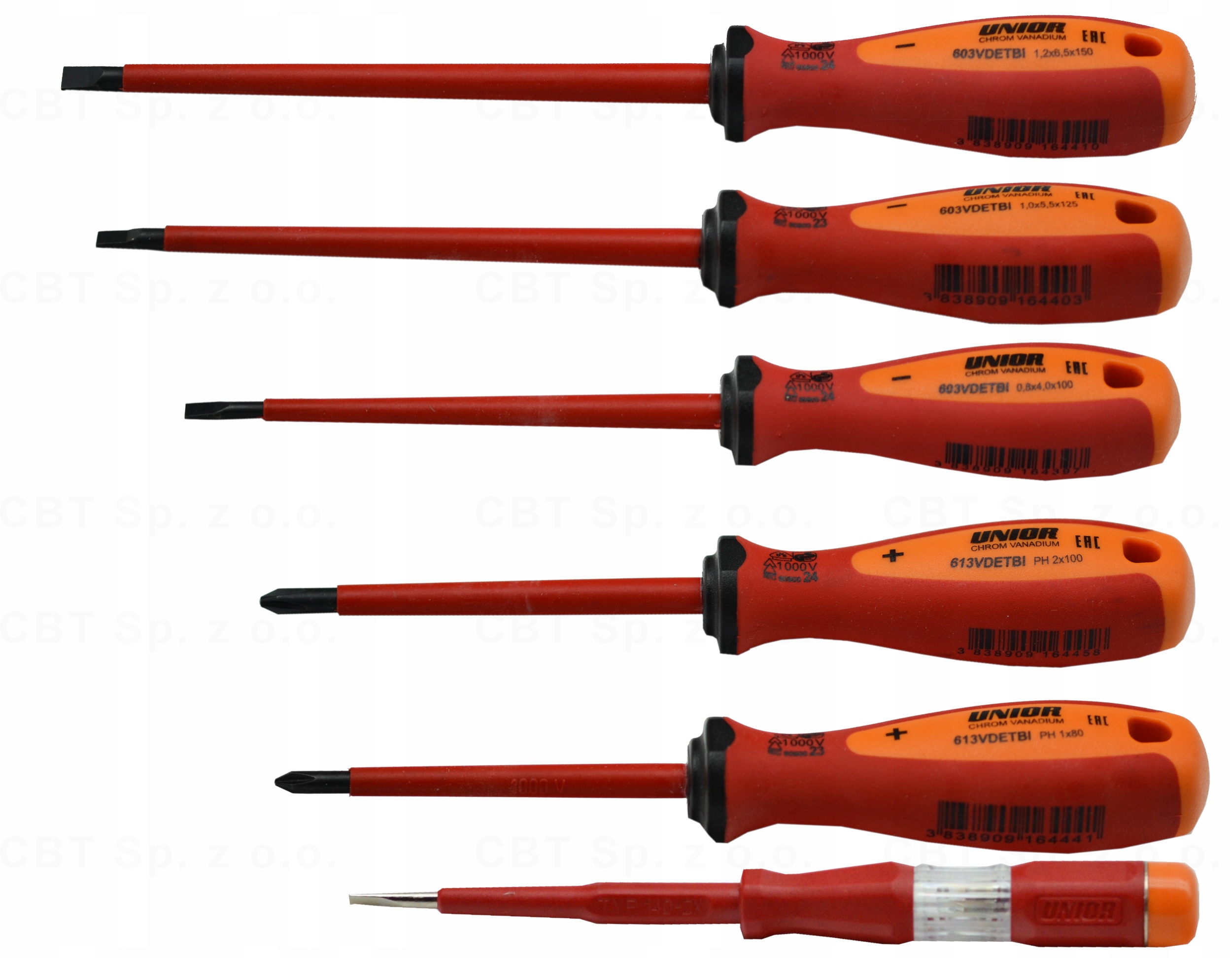 ZESTAW WKRĘTAKÓW VDE TBI DLA ELEKTRYKA Z PRÓBNIKIEM ŚRUBOKRĘT SL PH1 PH2 Kod producenta 617043